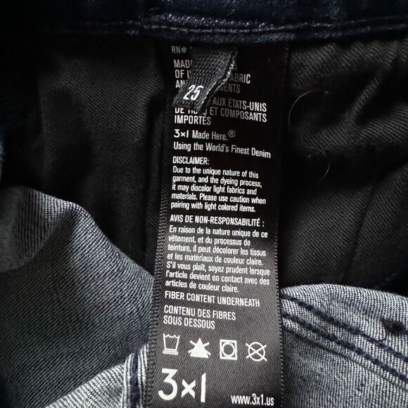 3x1 NYC Skinny Stretch Jeans Size 25 - Picture 4 of 5